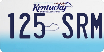 KY license plate 125SRM