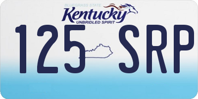 KY license plate 125SRP
