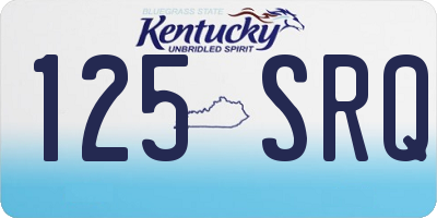 KY license plate 125SRQ