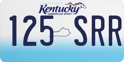 KY license plate 125SRR