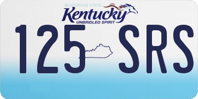 KY license plate 125SRS