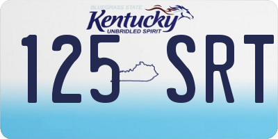 KY license plate 125SRT