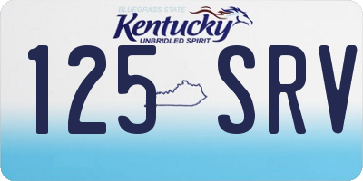 KY license plate 125SRV