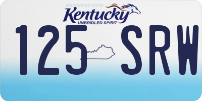 KY license plate 125SRW