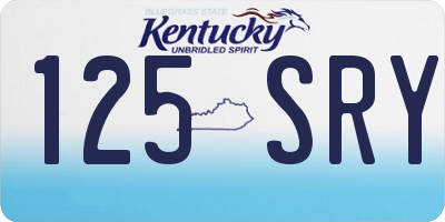 KY license plate 125SRY