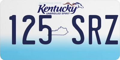 KY license plate 125SRZ