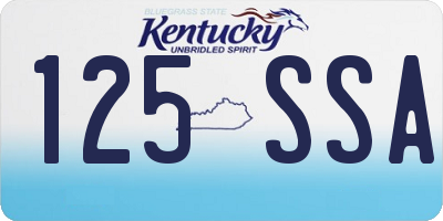 KY license plate 125SSA