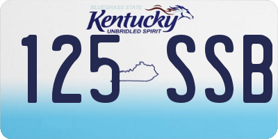 KY license plate 125SSB