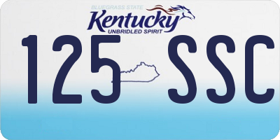 KY license plate 125SSC