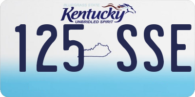 KY license plate 125SSE