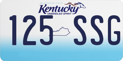 KY license plate 125SSG