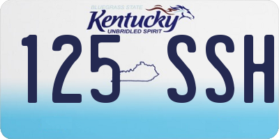 KY license plate 125SSH