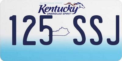KY license plate 125SSJ
