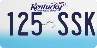 KY license plate 125SSK