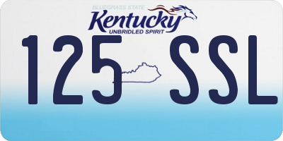 KY license plate 125SSL