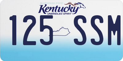 KY license plate 125SSM