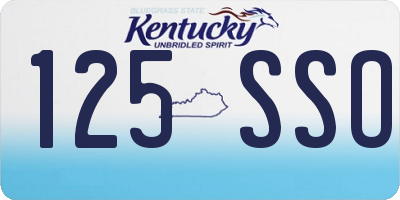 KY license plate 125SSO