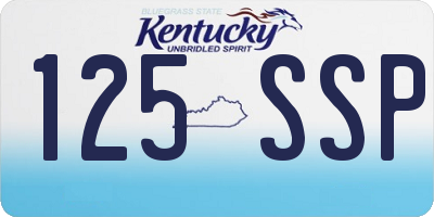 KY license plate 125SSP