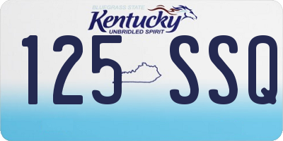 KY license plate 125SSQ
