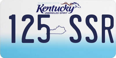 KY license plate 125SSR