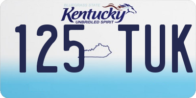 KY license plate 125TUK