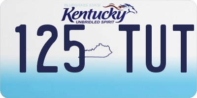 KY license plate 125TUT