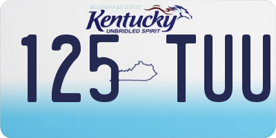 KY license plate 125TUU