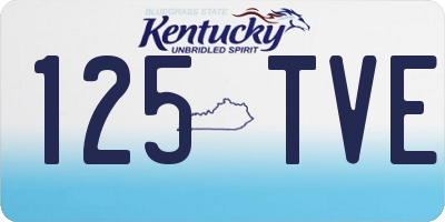 KY license plate 125TVE