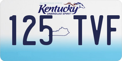 KY license plate 125TVF