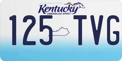 KY license plate 125TVG