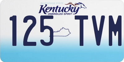 KY license plate 125TVM