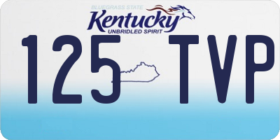 KY license plate 125TVP