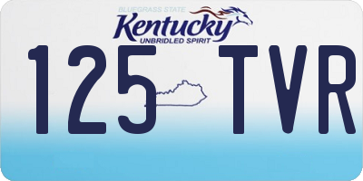 KY license plate 125TVR