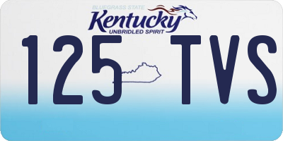 KY license plate 125TVS