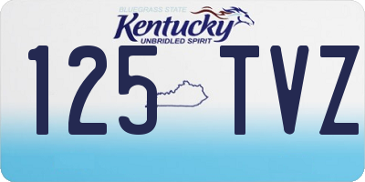 KY license plate 125TVZ