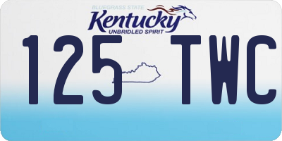 KY license plate 125TWC
