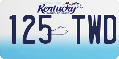 KY license plate 125TWD