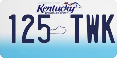 KY license plate 125TWK