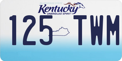 KY license plate 125TWM