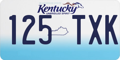 KY license plate 125TXK