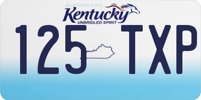 KY license plate 125TXP