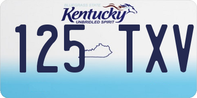 KY license plate 125TXV