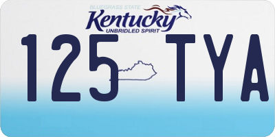 KY license plate 125TYA