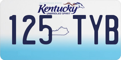 KY license plate 125TYB