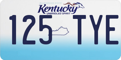 KY license plate 125TYE
