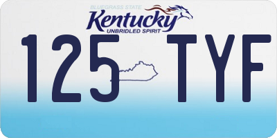 KY license plate 125TYF