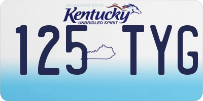 KY license plate 125TYG