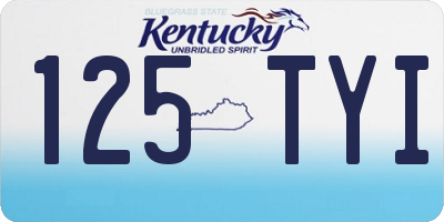 KY license plate 125TYI