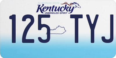 KY license plate 125TYJ