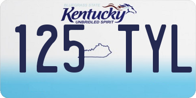 KY license plate 125TYL